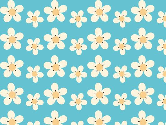 White flowers pattern. illustration