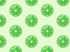 Lime slices pattern. illustration vector