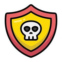 Simple Shield colorful icon. The icon can be used for websites, print templates, presentation templates, illustrations, etc vector