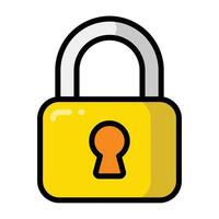 Simple Lock colorful icon. The icon can be used for websites, print templates, presentation templates, illustrations, etc vector