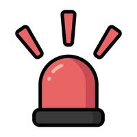 Simple Siren colorful icon. The icon can be used for websites, print templates, presentation templates, illustrations, etc vector