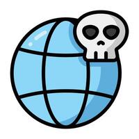 Simple Global Hacking colorful icon. The icon can be used for websites, print templates, presentation templates, illustrations, etc vector