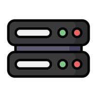 Simple Server colorful icon. The icon can be used for websites, print templates, presentation templates, illustrations, etc vector