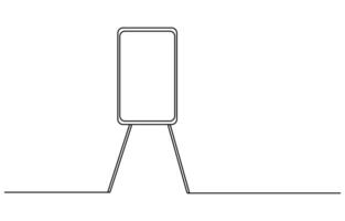 One line drawing illustration of whiteboard for explaining vector