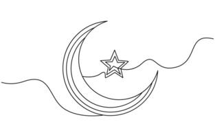 Sleep symbol with crescent in Editable stroke vector