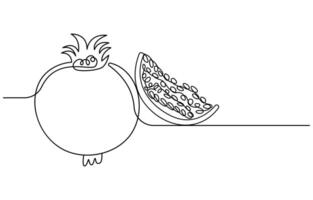One line drawing of fruit vector