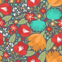 seamless pattern of flowers and leaves. Simple modern illustration for trendy fabrics, wallpapers, wrapping paper, and linens. vector