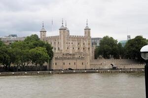 A view of the Tower of London in May 2023 across the river thames photo