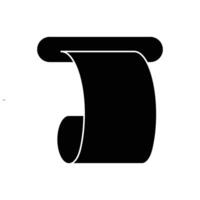 A black and white illustration of a roll of toilet paper vector