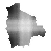 A black dotted map of the country of poland vector