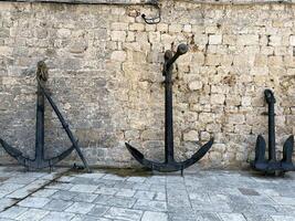 A view of Dubrovnik in Croatia from the city walls showing some Anchors photo