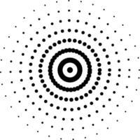 A black and white circle with dots on it vector