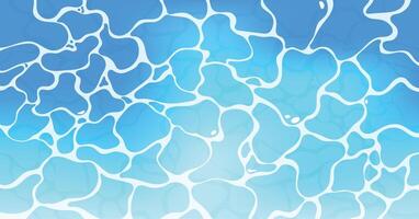 Water ripple surface with sunlight reflections. water texture top view vector