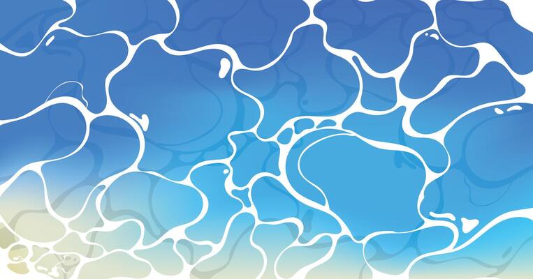 Blue water surface illustration. sea top view