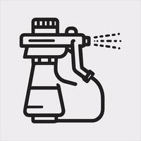 Abstract Paint Spray Silhouette on a Clean White Background vector
