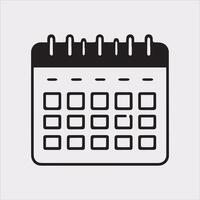 Abstract Calendar Silhouette for Digital Design vector