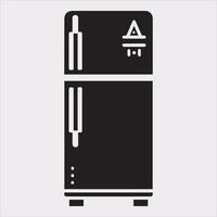 Minimalist Charm Freezer Refrigerator on White Background vector