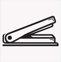 Stylish Flat Graphic of Stapler and Office Tools on White Background vector