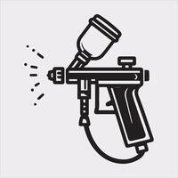 Customizable Paint Spray Silhouette with White Background vector