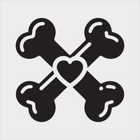 High-Resolution Bone Silhouette on a White Background vector