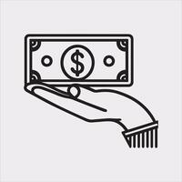 Elegant Banknote Silhouette on a Clean White Background vector