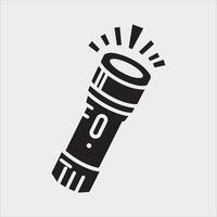 Modern Flashlight Silhouette Design for Various Uses vector