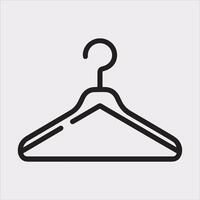 Elegant Hanger Art on White Ideal for Fashion Branding vector