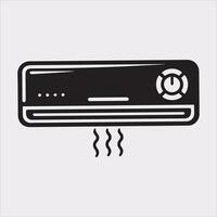 Crisp Air Conditioner Silhouette for Easy Visual Integration vector