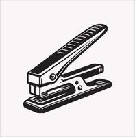 Stylish of Office Stapler Curved Jaws and Extraction Tool Design vector
