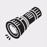 Unique Flashlight Silhouette for Graphic Design Needs vector