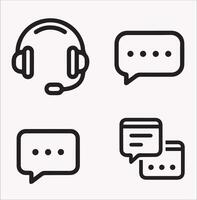 Icons for Contact Methods Clean Illustrations for Easy Use vector