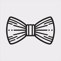 Minimalist Bow Tie Silhouette Essential Graphic Element vector