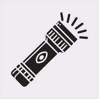 Flashlight Silhouette for Innovative Graphic Design vector