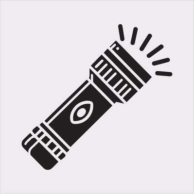 Flashlight Silhouette for Innovative Graphic Design
