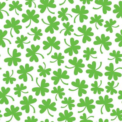 saint patricks day shamrock seamless pattern, clover leaf seamless pattern on transparent background