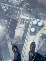 The glass floor on the viewing platform of The Edge in New York photo