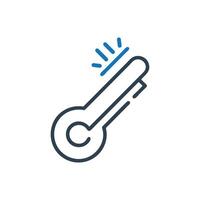 Cold Thermometer Icon on white background vector