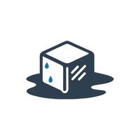 Melting Ice Cube Icon vector