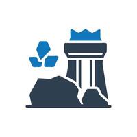 Ice cube icon on white background vector