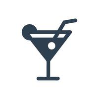 Martini with olive icon on white background vector