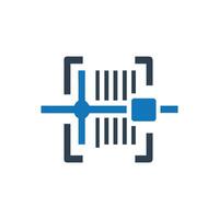 Barcode Scanner Icon on white background vector