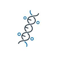DNA molecule icon on white background vector
