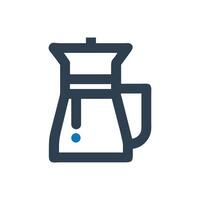 Teapot icon on white background vector