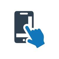 Hand Select Smartphone Icon vector