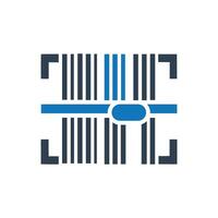 Barcode Icon on white background vector