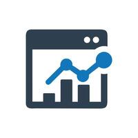 SEO Analytics Icon on white background vector