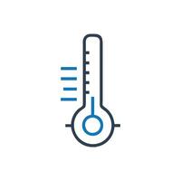 Thermometer icon on white background vector