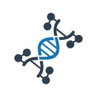 DNA strand icon on white background vector