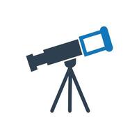Telescope Icon, Observatory Telescope Icon vector