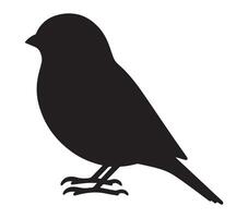 Outline of African Quailfinch on White vector